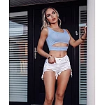 Dámske biele rifľové kraťasy